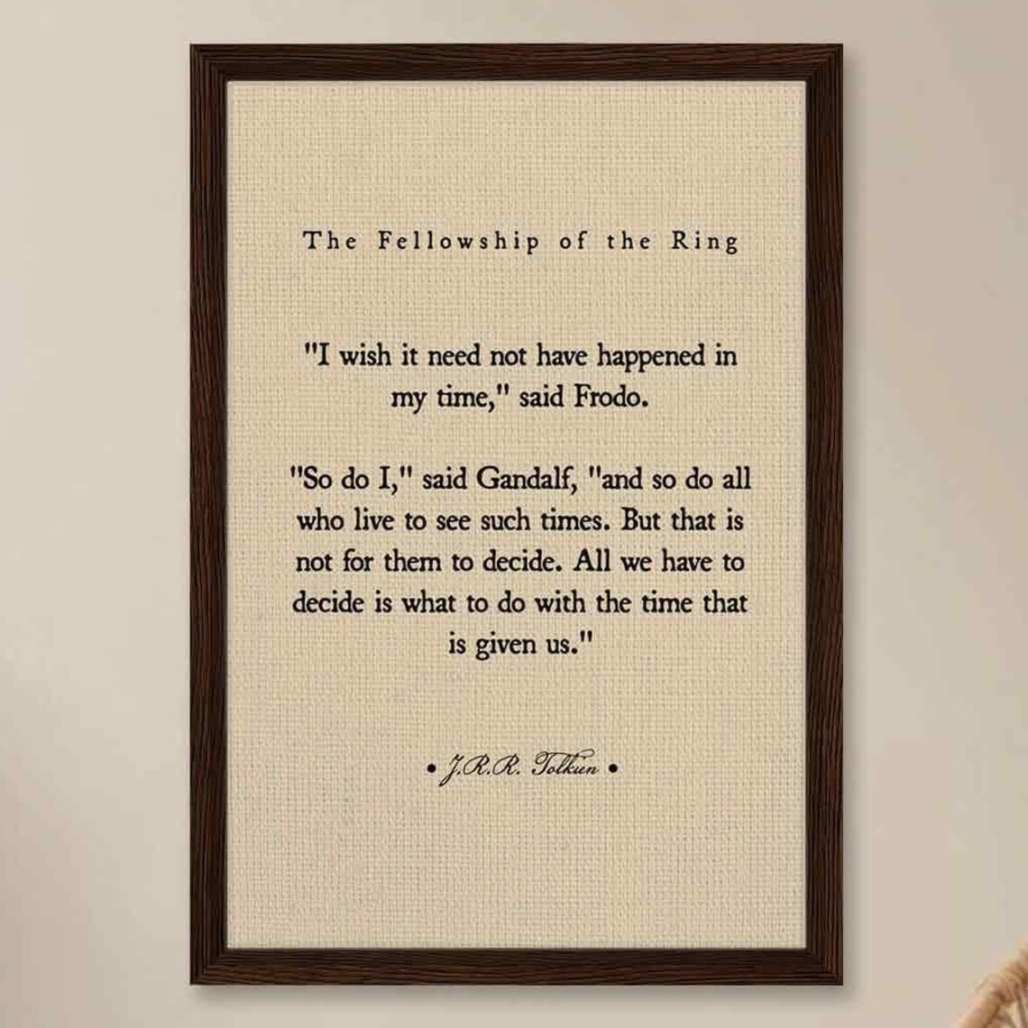 Lord Of The Rings Quote Art Print, Fantasy Books