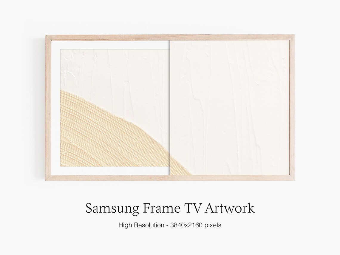 Beige Sand White Abstract Modern Texture Art Print - Image 4