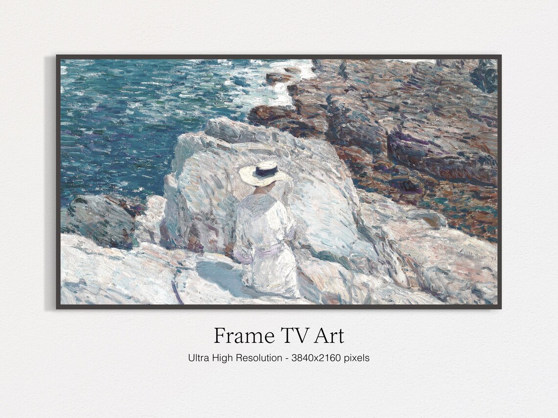 Classic Summer Seaside Painting, Impressionism