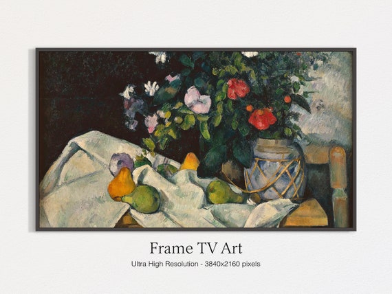 Flowers And Fruit Vintage Still Life Art Print