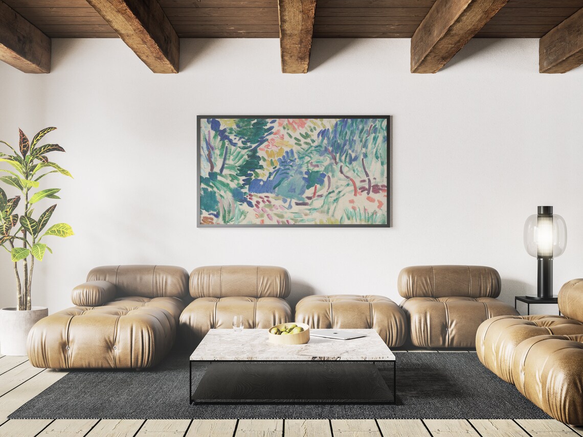 Frame TV Abstract Oil Painting Vintage Art Print - Image 3