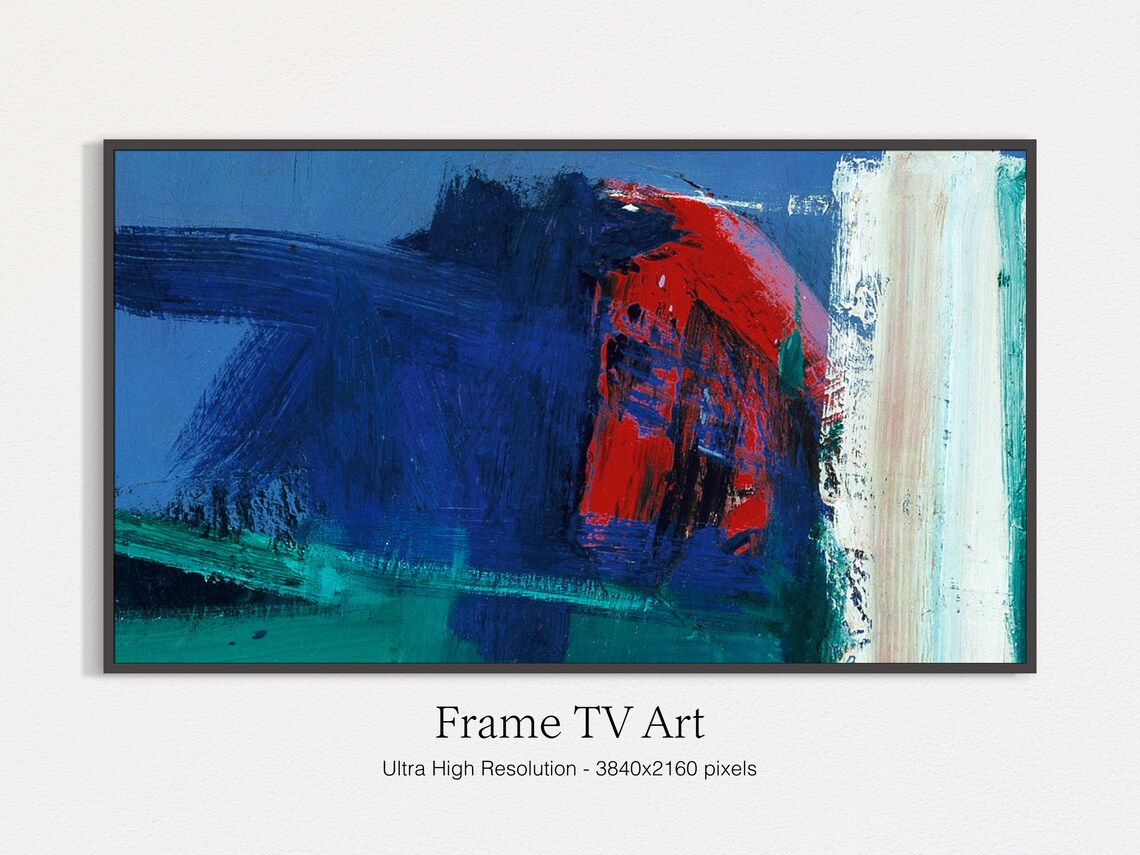Blueberry Eyes Abstract Art, Oil Painting Print