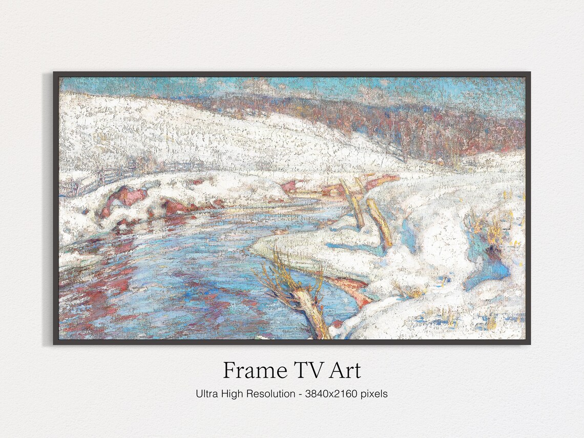 Christmas Time Winter Scenery Oil Art Print