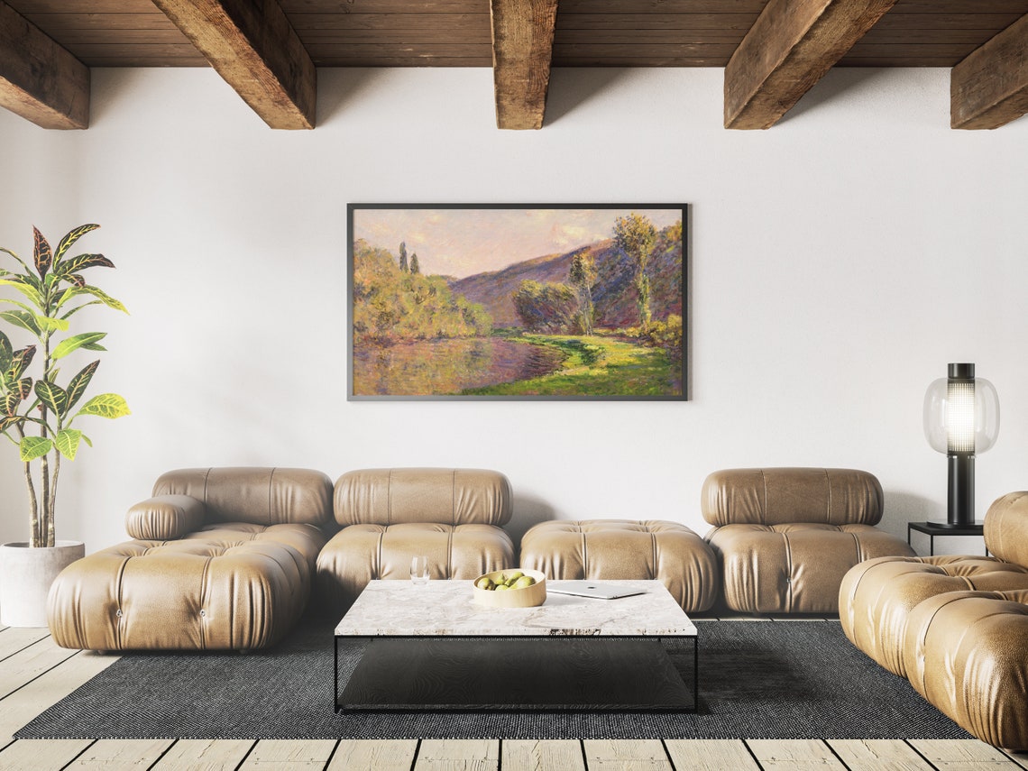 Frame Tv Classic Trees Scenery Painting Frame For Tv Oil Art - Image 3