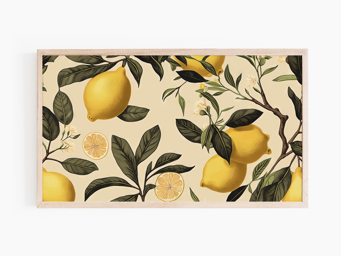 Modern Lemon Fruit Art Print - Image 3