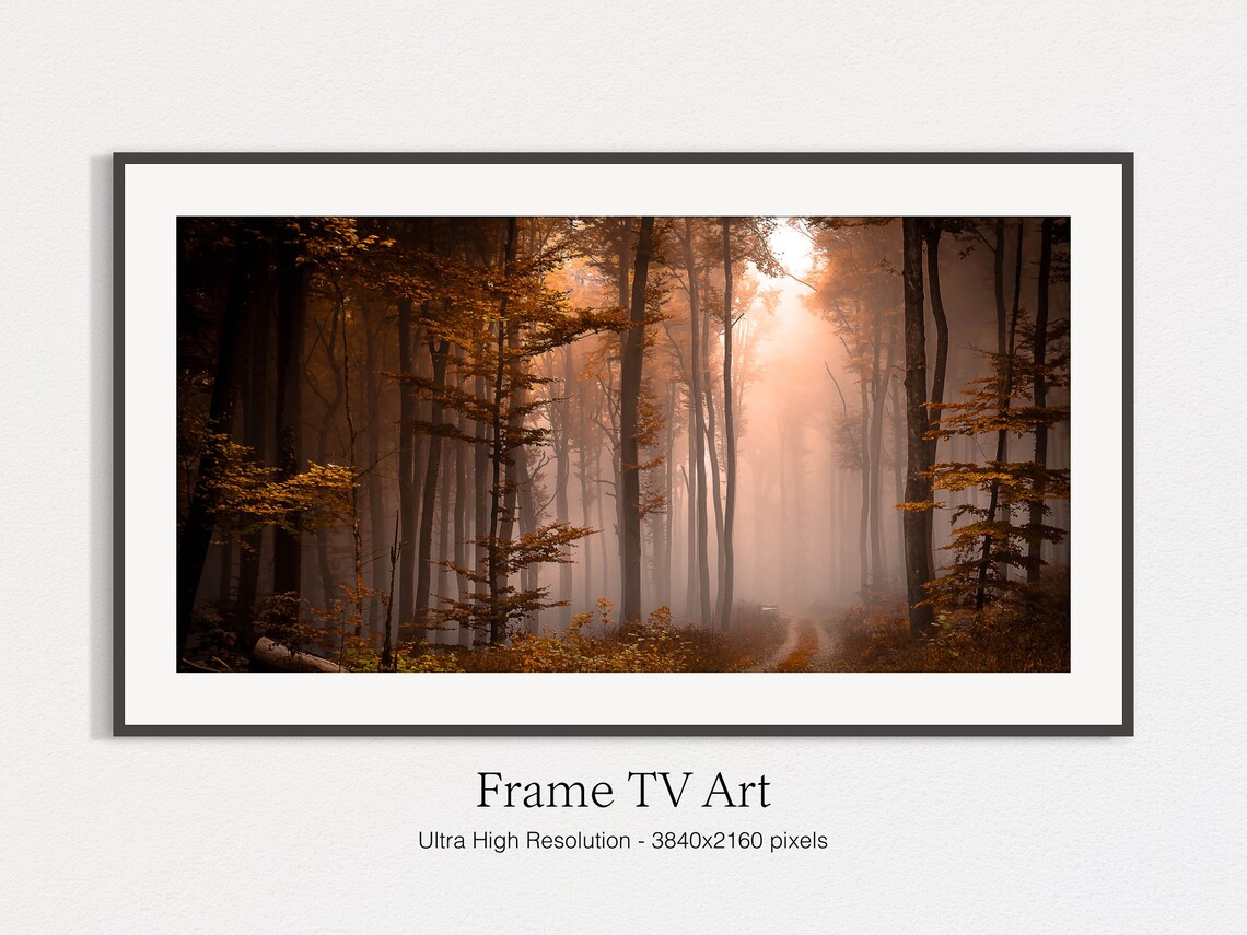 Autumn Landscape Bokeh Art Print, Fall Landscape