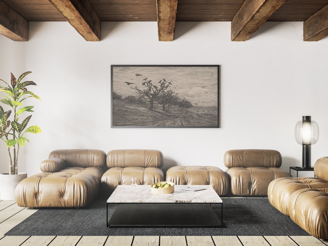 Halloween Crows Dead Trees Art Print - Image 3