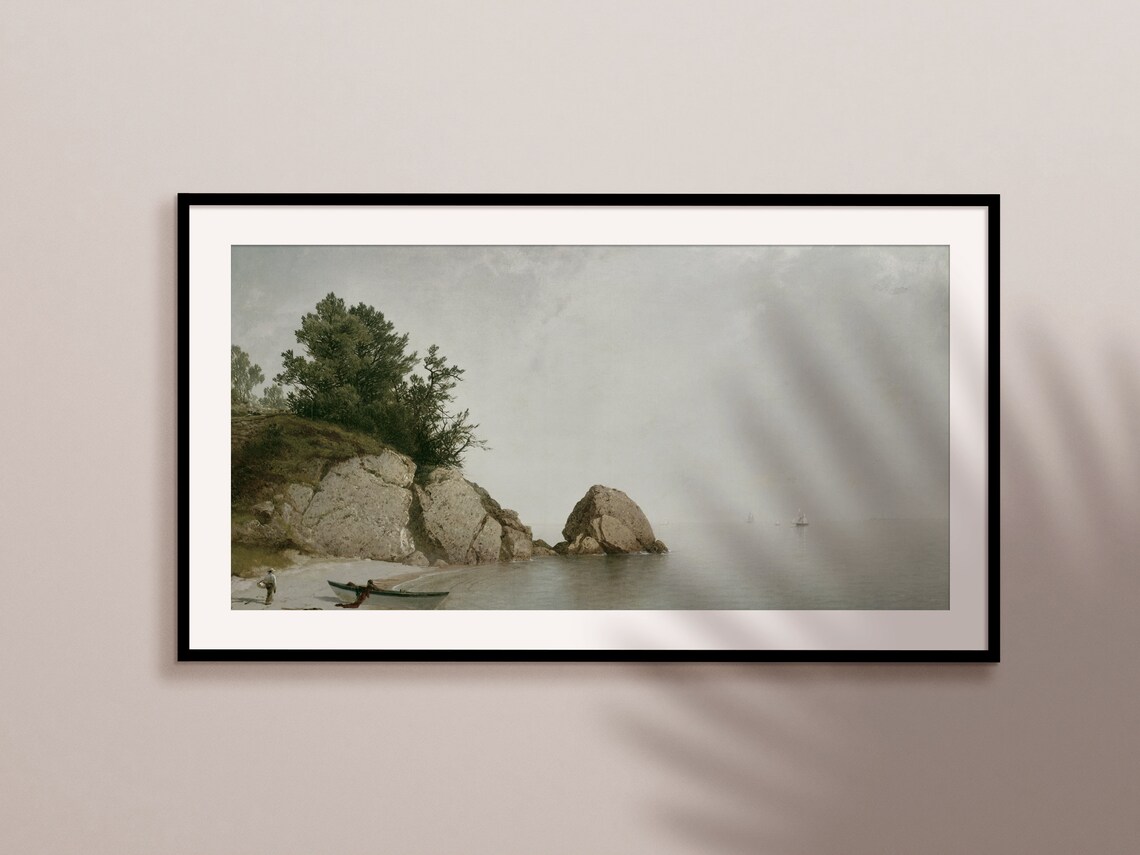 Lake Landscape Painting Art Print, Nature Decor - Image 2