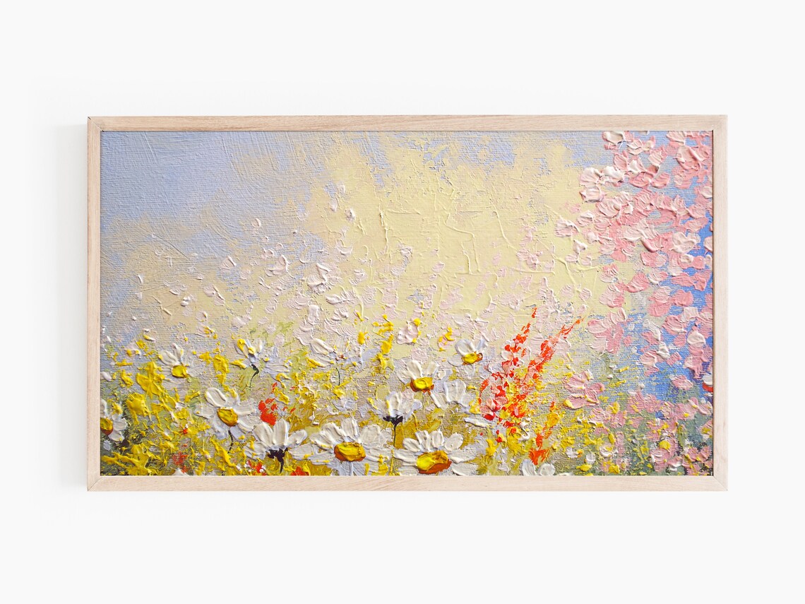 Wildflowers Oil-Painting Style Art Print - Image 3