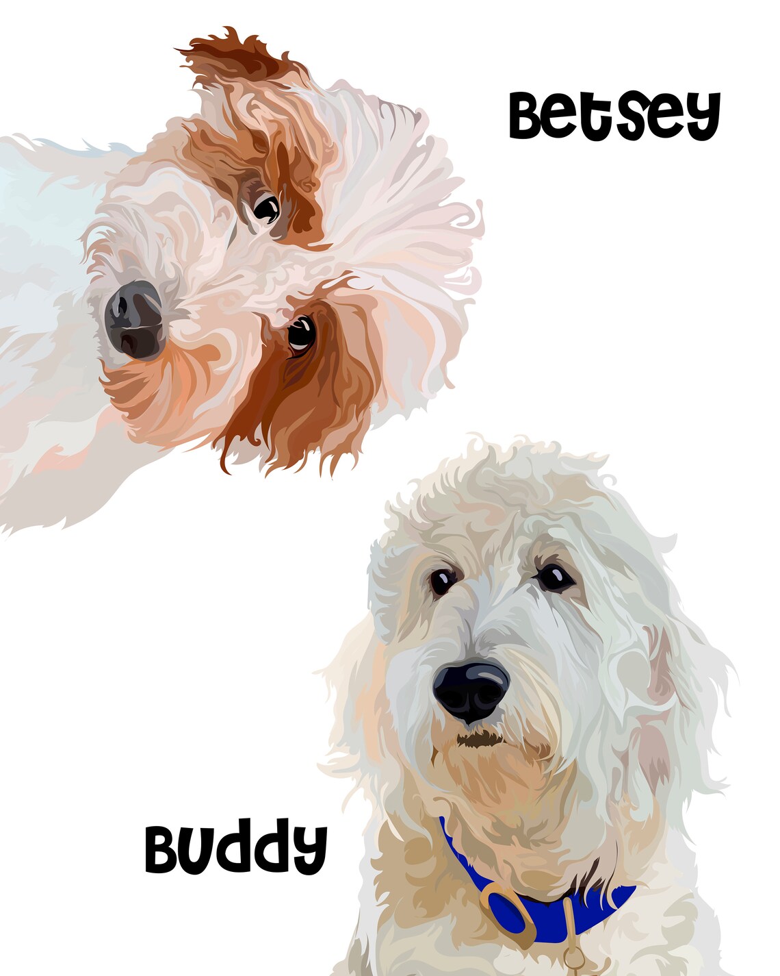 Pet Painting Of 6 Dog Peekaboo Custom Pet Portrait Pet Portrait Dog Memorial Portrait - Image 2