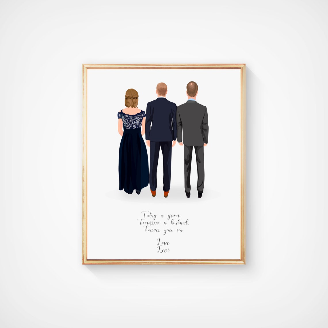 Christmas Gifts 2021 Family Portrait From Merging Multiple Photos Loss Of Loved Ones Anniversary Gift For Parents Grandparents - Image 5