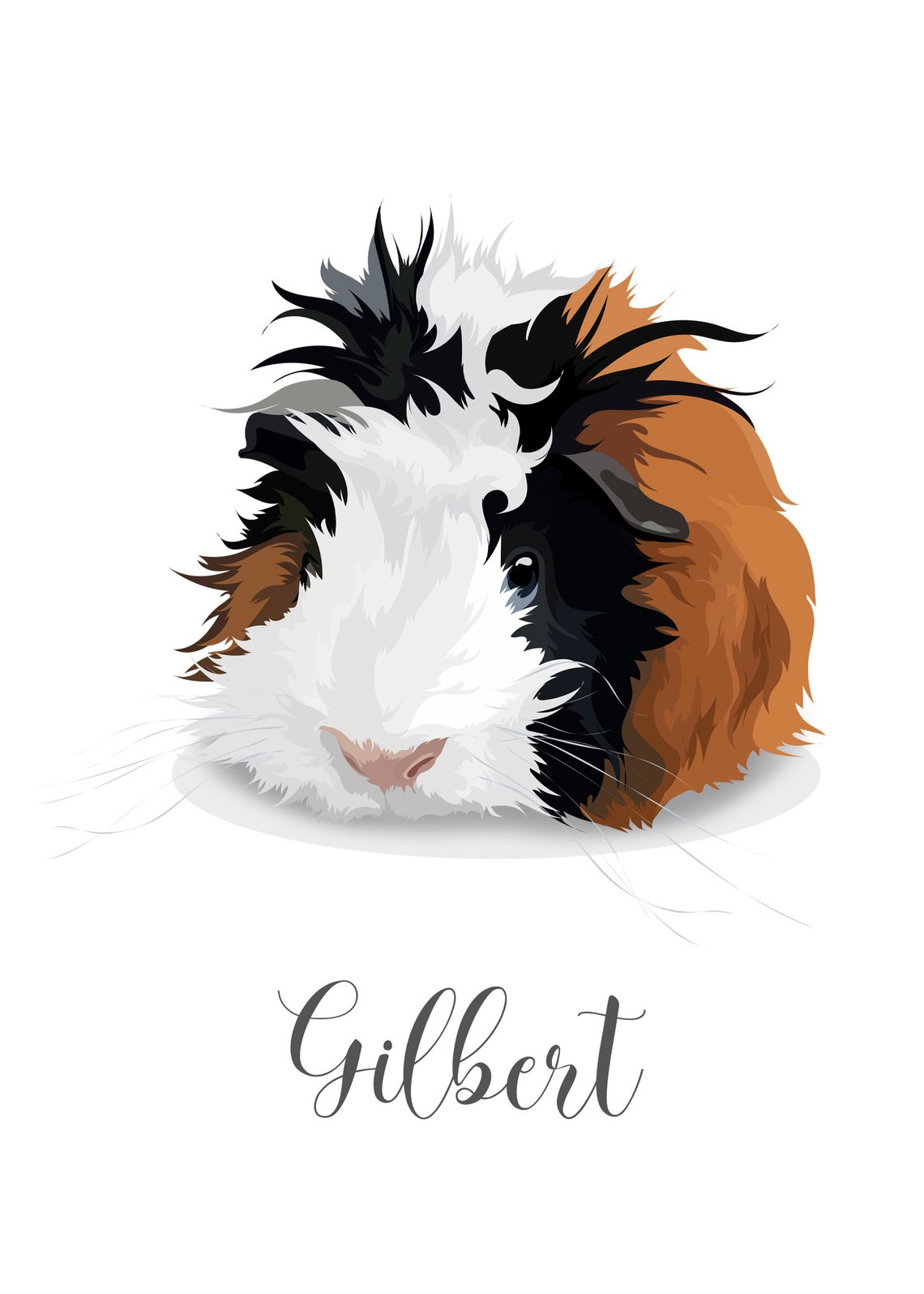 Custom Hamster Portrait Lonie Vector Illustration Gift Poster - Image 4