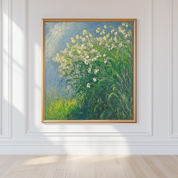 Lily Of The Valley Art Print Claude Monet Poster Mid Century Modern Wall Art For Aesthetic Room Decor Monet Exhibition Poster