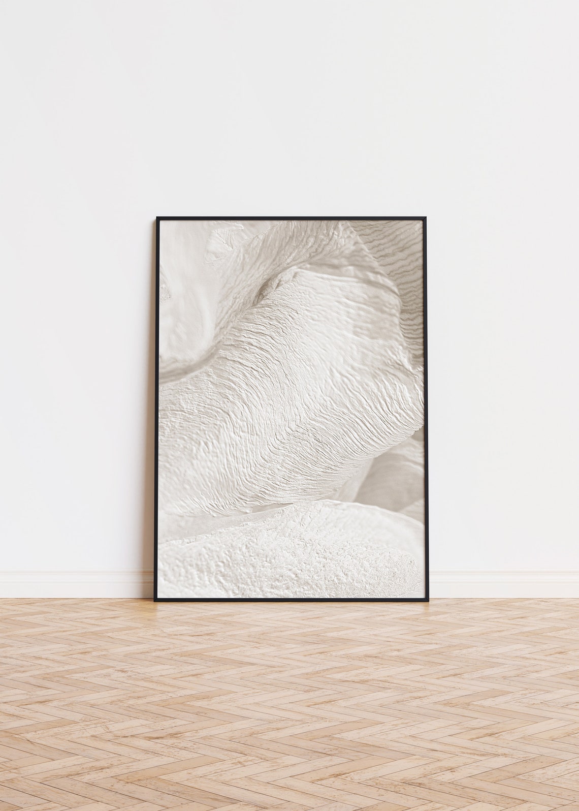 Abstract Beige Textured Botanical Macro Minimalist Neutral Art Poster