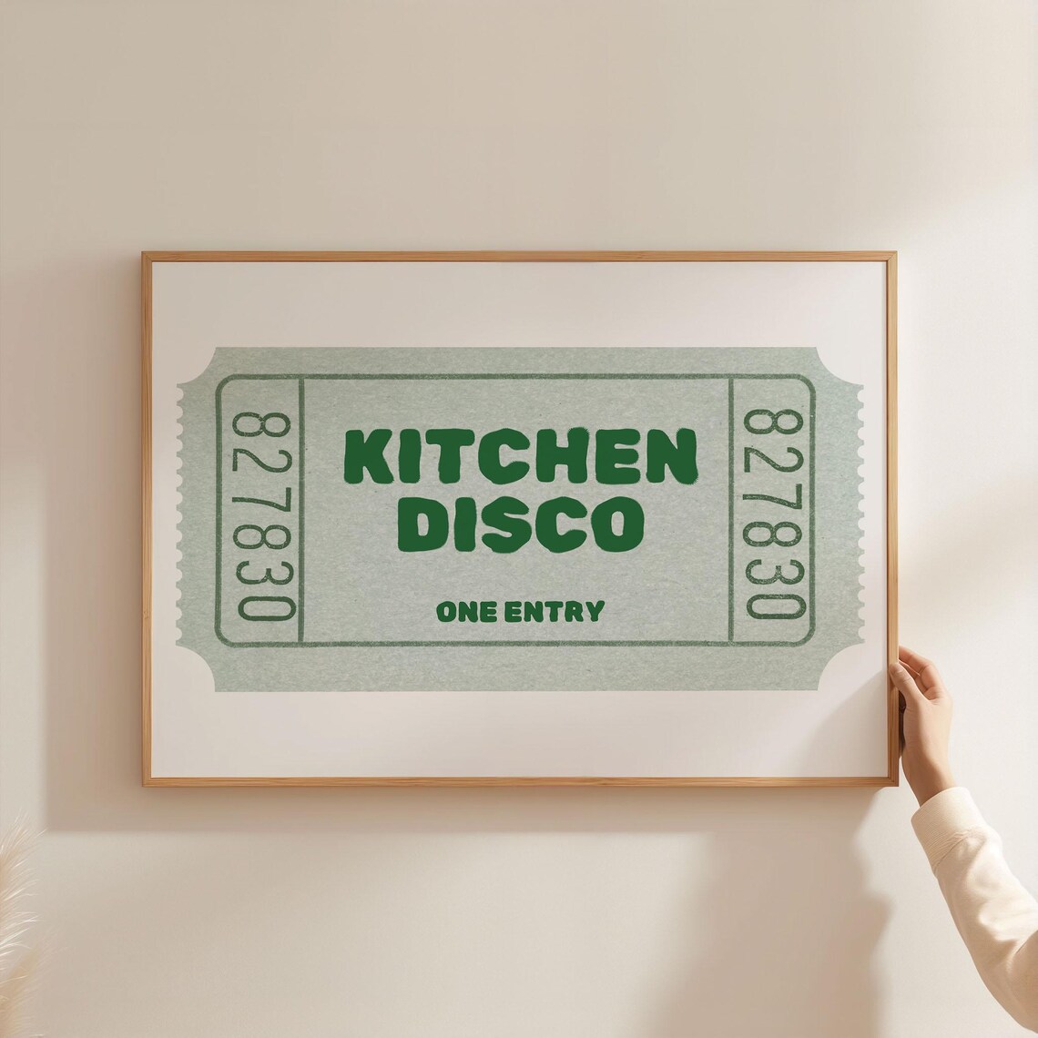 Landscape Horizontal Kitchen Disco Ticket Art Print