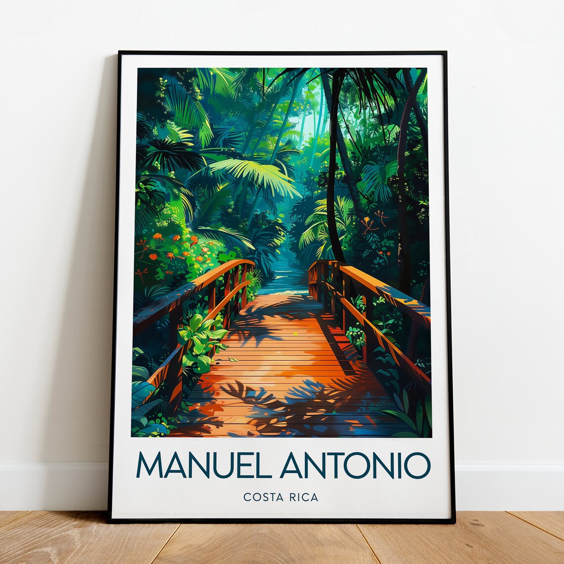 Manuel Antonio Costa Rica Jungle Boardwalk Through Rainforest Poster - Image 2