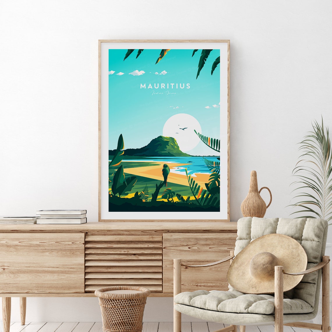 Mauritius Indian Ocean Paradise Tropical Beach Island Sunset Poster - Image 2
