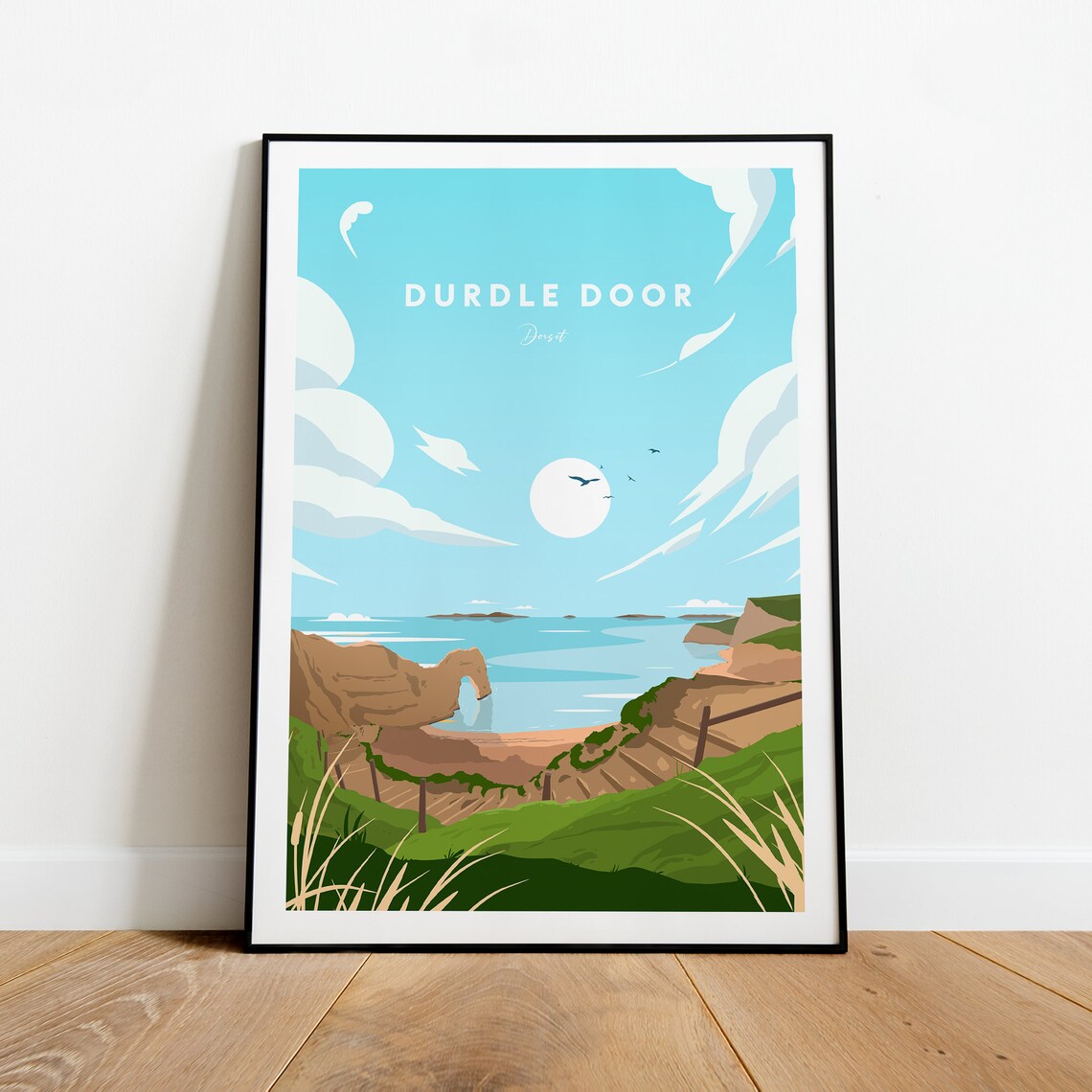 Durdle Door Dorset Jurassic Coast Limestone Arch Travel Poster - Image 2