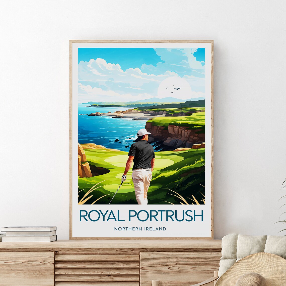 Royal Portrush Golf Course Northern Ireland Royal Portrush Poster Birthday Wedding Gift - Image 2