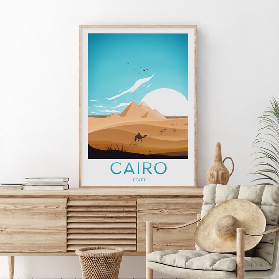 Cairo Travel Print Egypt Cairo Print Cairo Poster Wall Art Birthday Gift Wedding