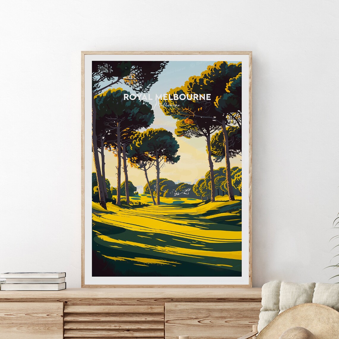 Royal Melbourne Traditional Golf Print Melbourne Melbourne Print Melbourne Golf Poster Australian Golf Courses Wedding Gift