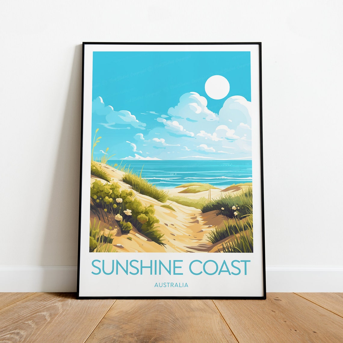 Sunshine Coast Australia Beach Dune Path Coastal Travel Poster - Image 2