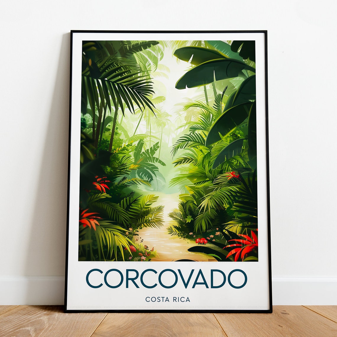 Corcovado Costa Rica Rainforest Jungle Trail National Park Poster