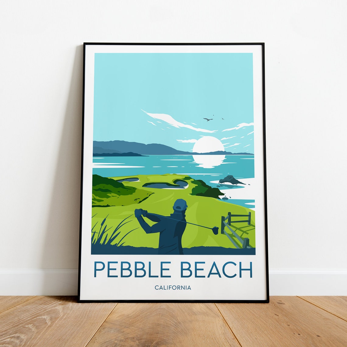 Pebble Beach California Golf Course Vintage Travel Poster Art - Image 2