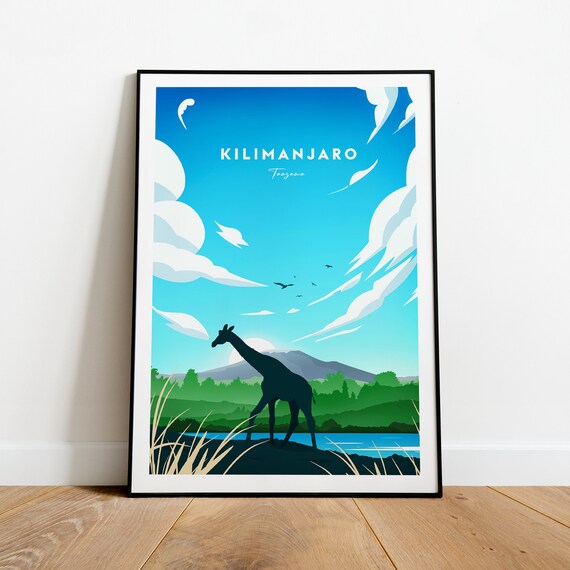 Kilimanjaro Traditional Travel Print Tanzania
