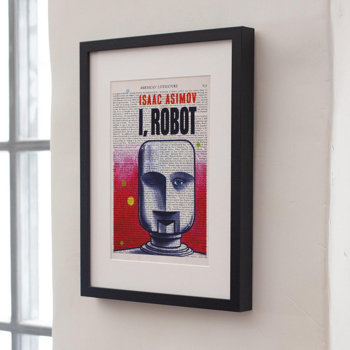 I Robot Isaac Asimov Literary Dictionary Page Sci Fi Book Art Print - Image 4