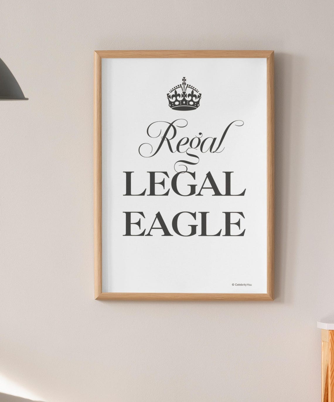 Regal Legal Eagle Crown Typography New Lawyer Office Gift Poster - Image 3