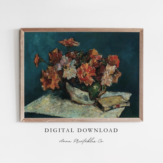 Still Life V Antique Flower Bouquet, Vintage Floral Art Print