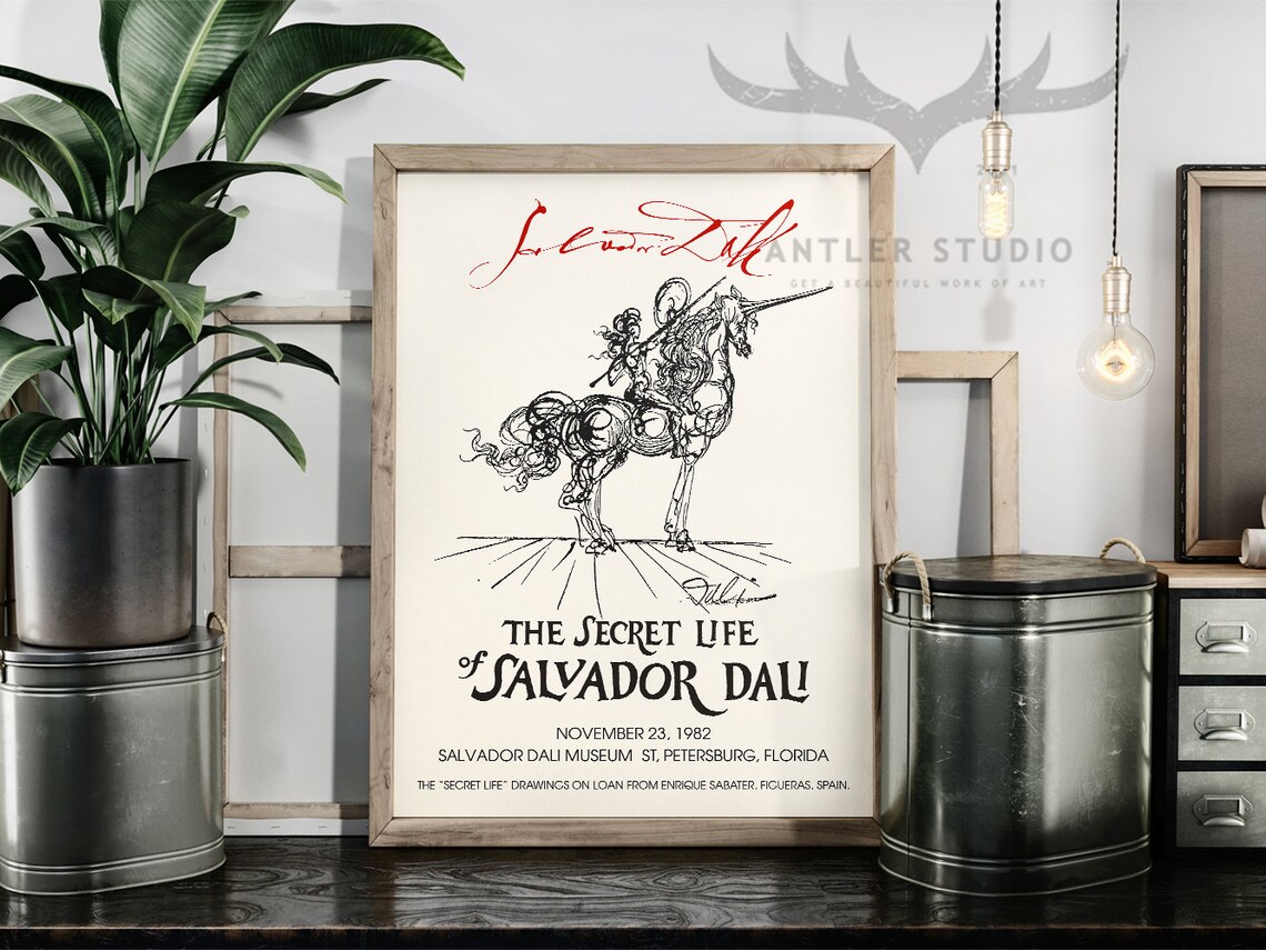 Salvador Dali The Secret Life 1982 Florida Museum Exhibition Poster - Image 3