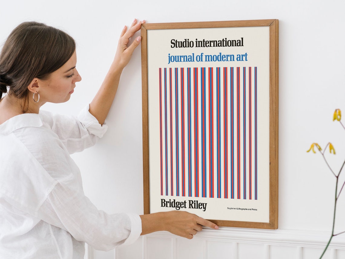 Bridget Riley Studio International Striped Op Art Journal Cover Poster - Image 4