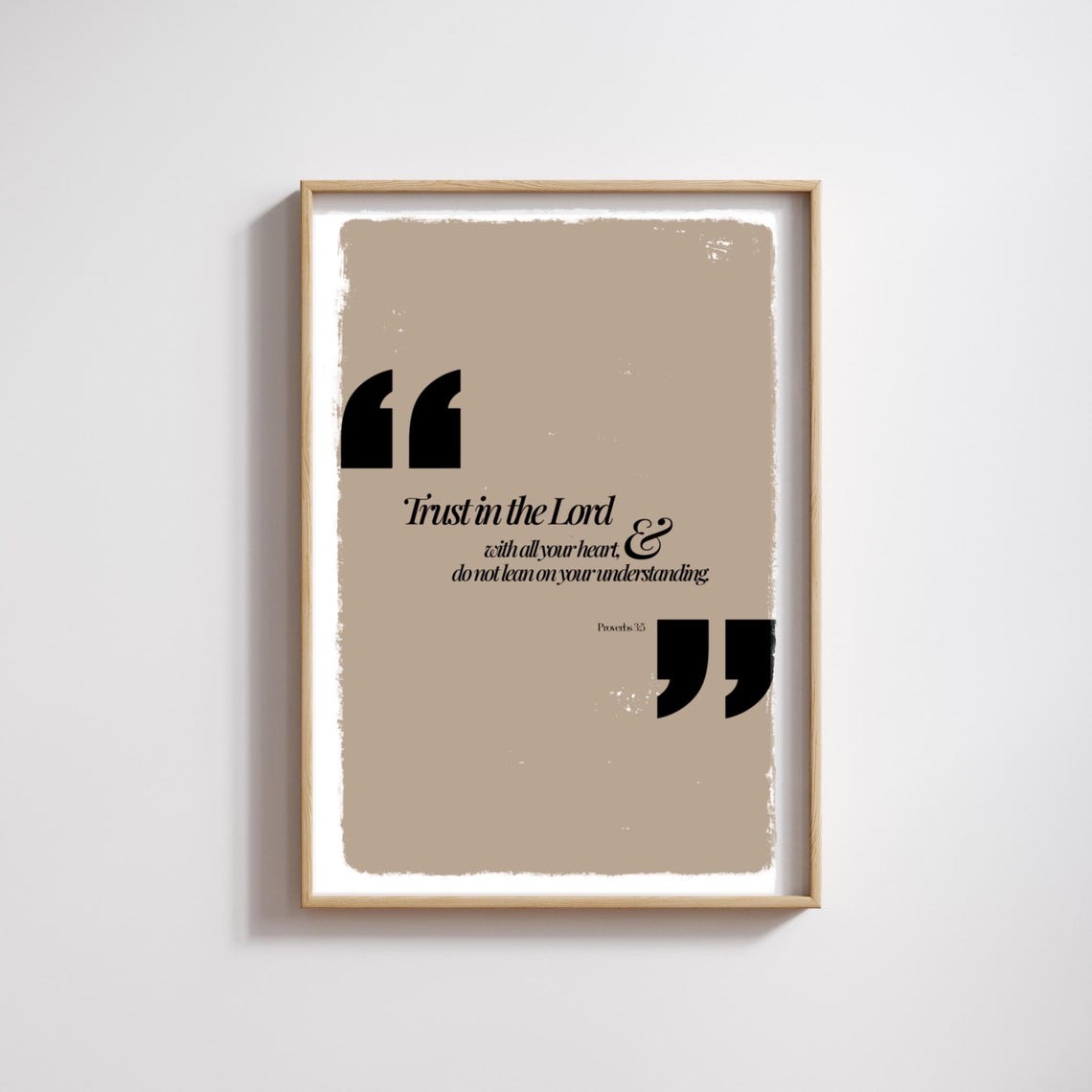 Trust In The Lord Proverbs 3:5 Elegant Beige Scripture Poster - Image 3