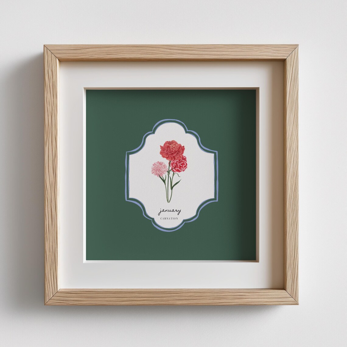 January Carnation - Personalized Floral Print - Image 5