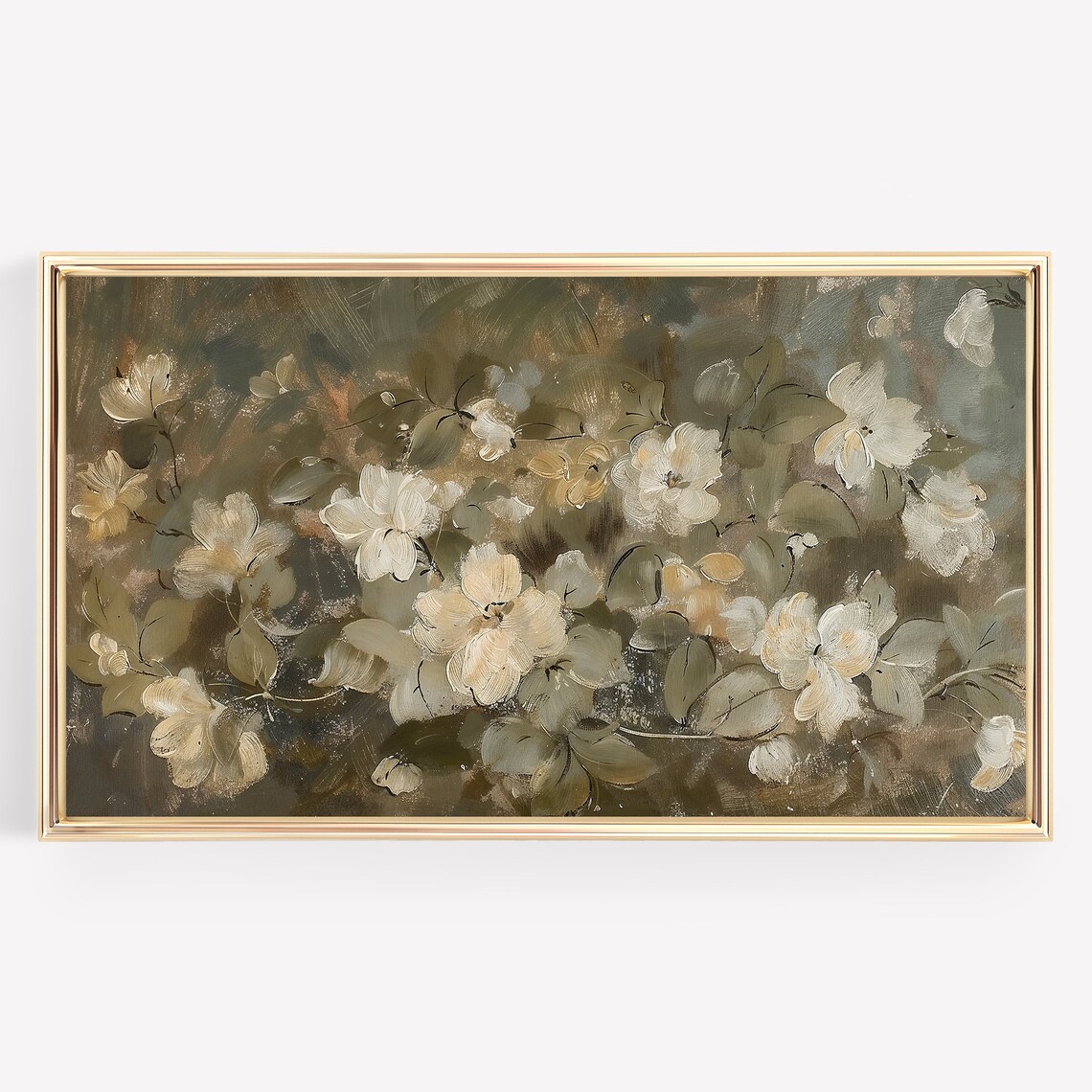 Floral Spring Frame TV Art, Fall Flowers Poster