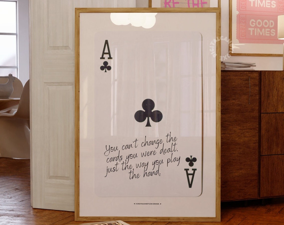 Playing Card Retro Bar Cart Art Print