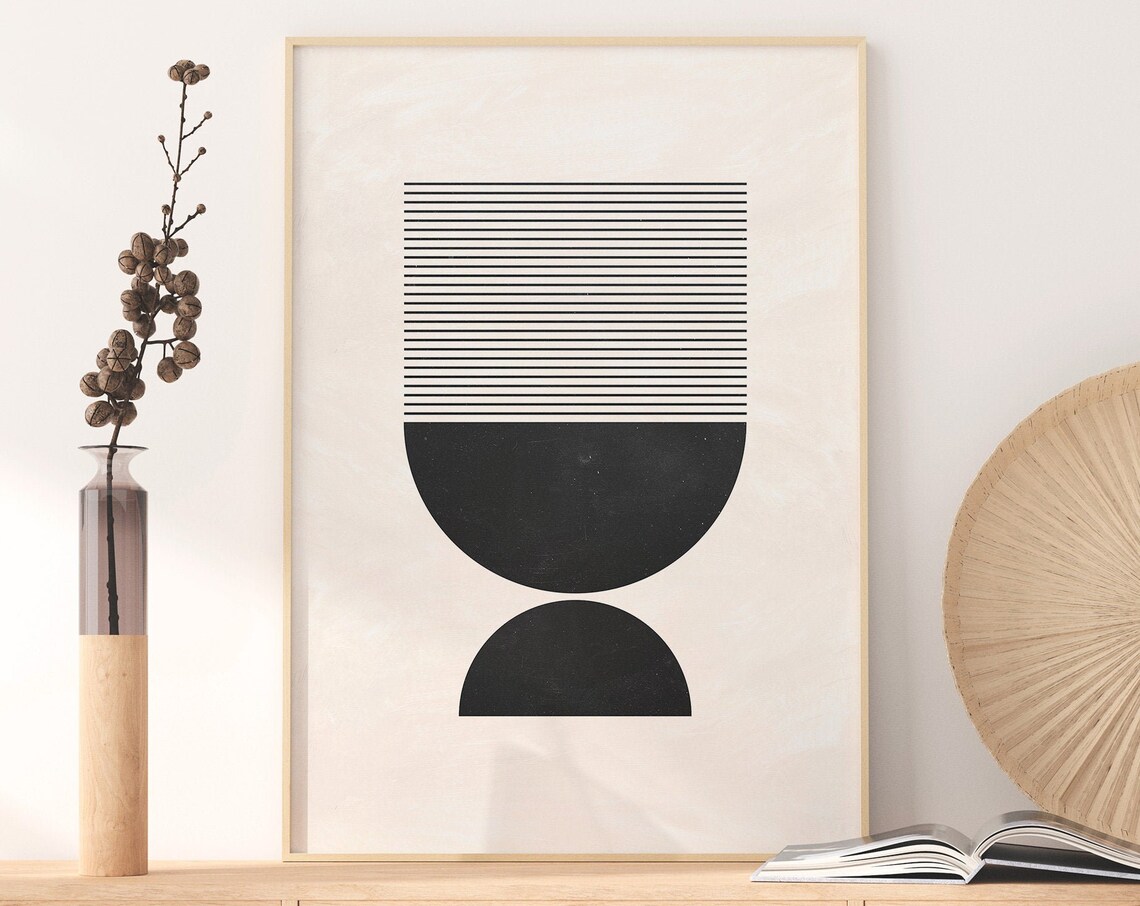Mid-Century Modern Geometrical Art Print