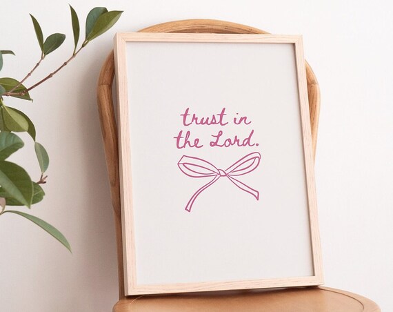 Proverbs 35 Coquette Aesthetic Wall Art Christian Wall Art Cute Trendy Poster Girly Art Pink Bow Wall Art Valentines Print