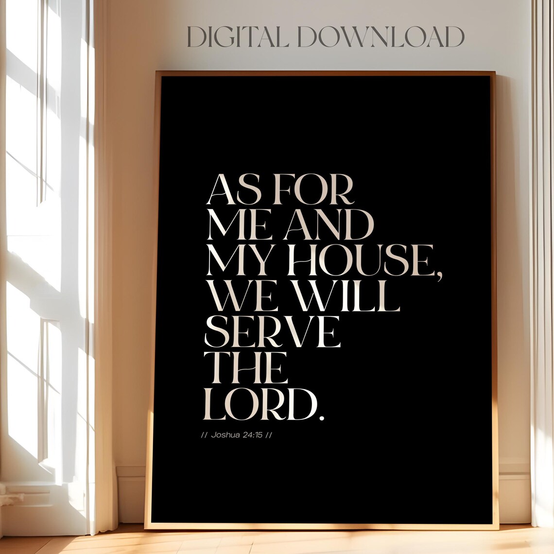 As For Me And My House Bible Verse Art Print - Image 4