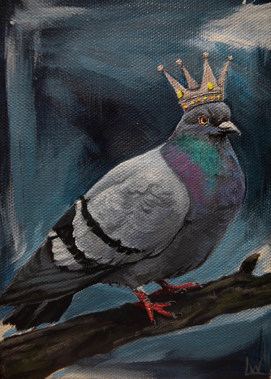 Royal Pigeon Fine Art Poster Print by Lauren White