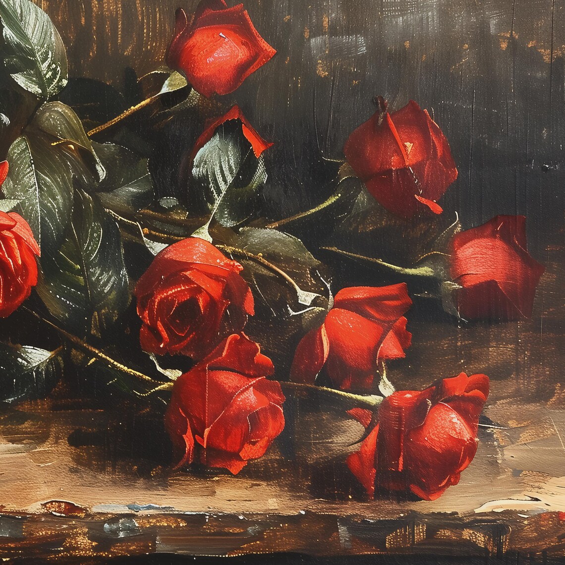 Valentine's Day Floral Art Print, Dark Academia - Image 2