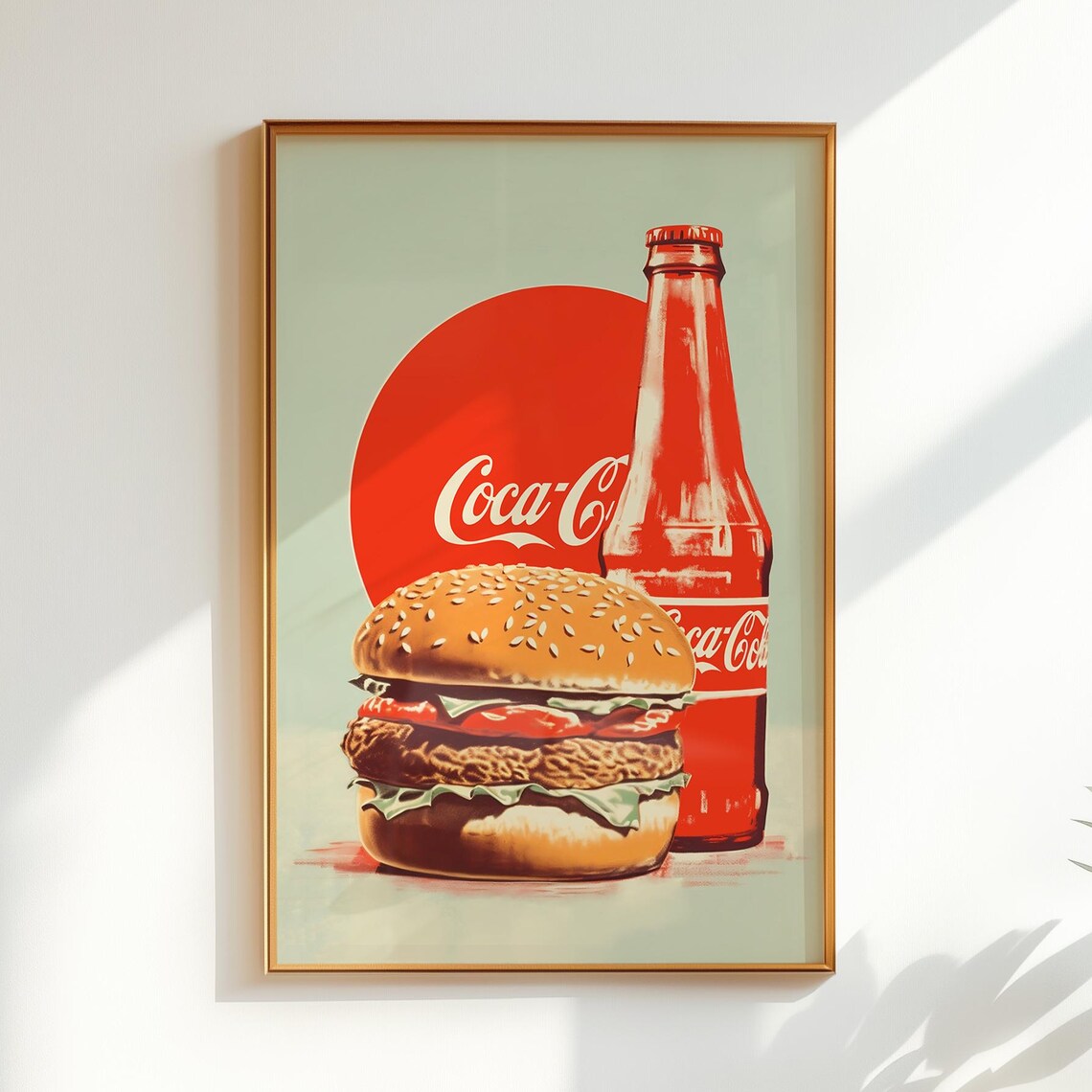 Coca Cola Retro 1950s Diner Style Art Print