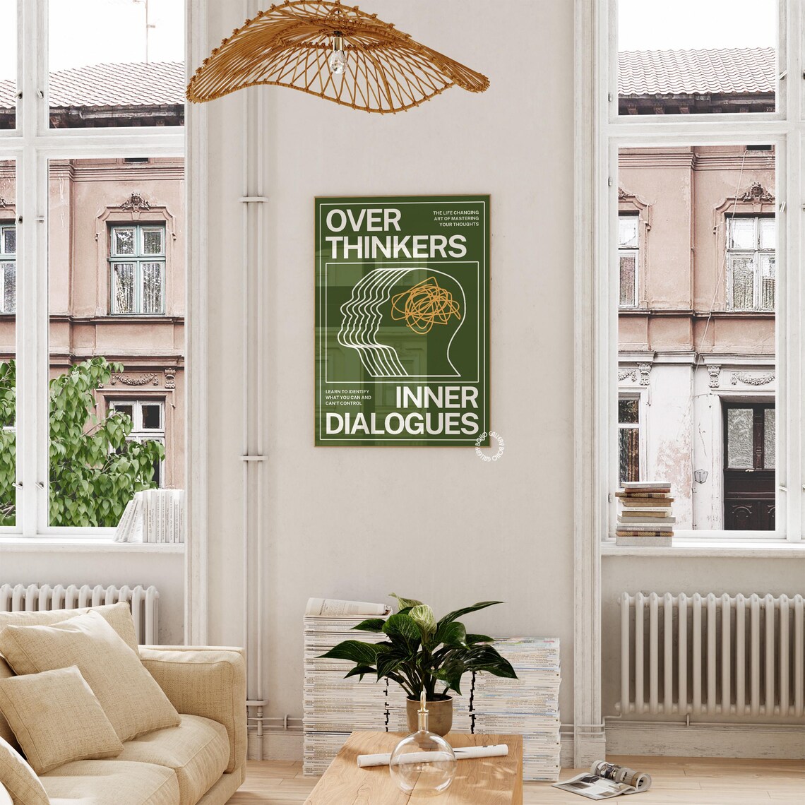 Green Retro Quote Art Print, Bar Cart Decor - Image 2