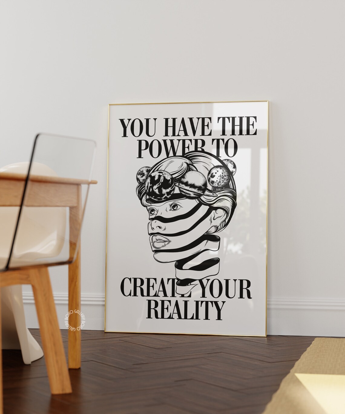 Retro Psychedelic Art Poster, Vintage 70s Wall Print - Image 2