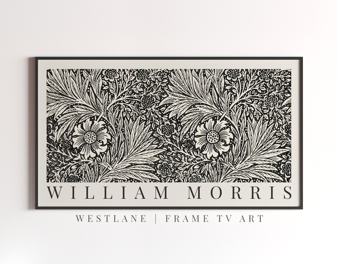 Black And White Botanical Vintage Pattern Art Print