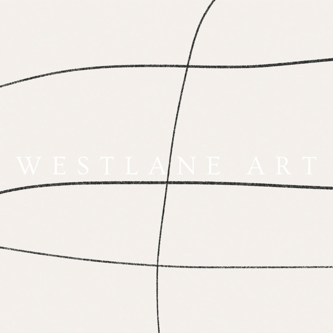 Minimalist Abstract Black Line Drawing Neutral Modern Wall Art - Image 2