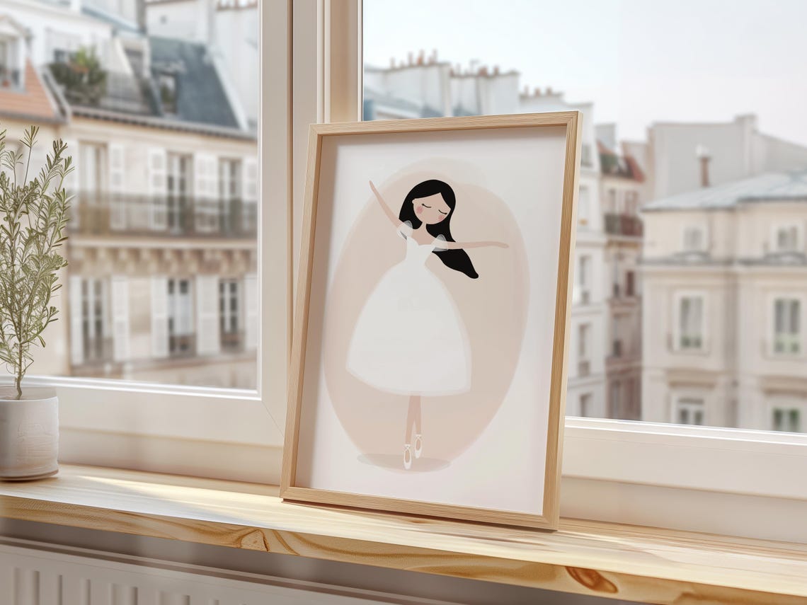 Ballerina Aurora Art Print Ballerina Print Ballet Gifts For Girls Ballerina Wall Art Ballerina Art Nursery - Image 3
