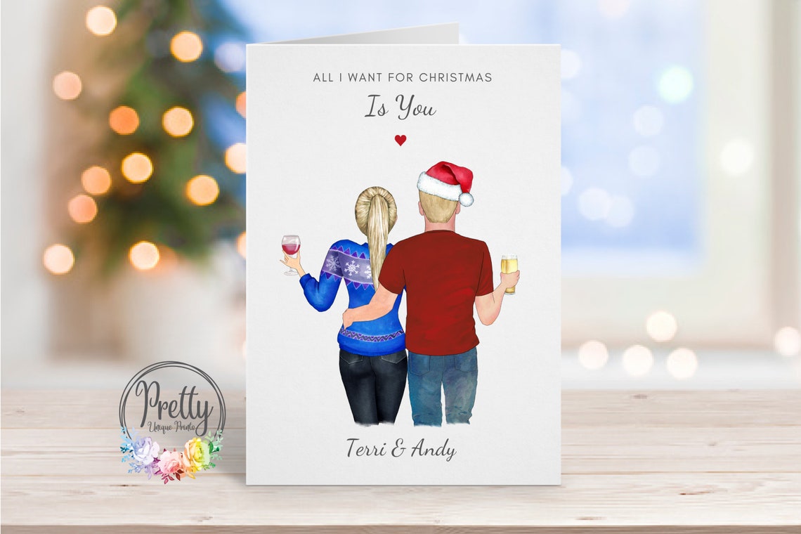 Boyfriend Christmas Card Girlfriend Christmas Card Personalised Christmas Couple Card Christmas Card For Husband Christmas Card For Wife